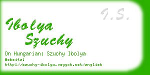 ibolya szuchy business card